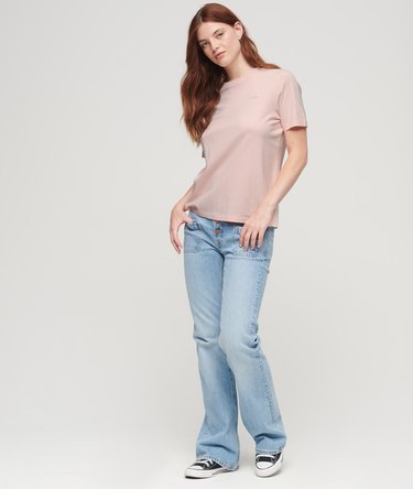 Organic Cotton Vintage Logo Embroidered T-Shirt Image 5