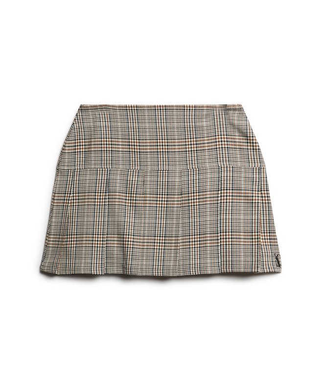 Vintage Tweed Pleat Mini Skirt
