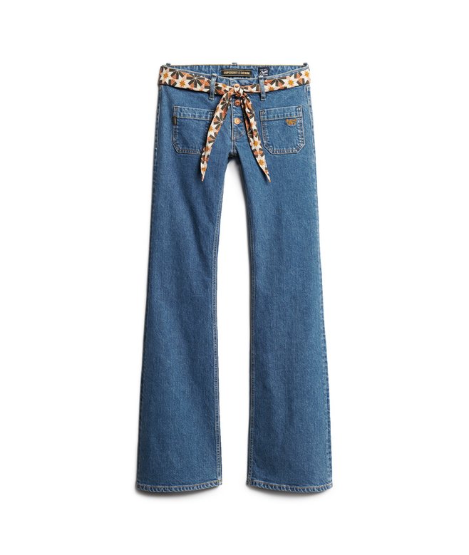 Organic Cotton Vintage Low Rise Slim Flare Jeans