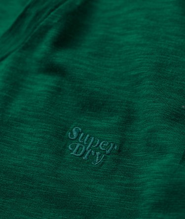 T-shirt con scollo a V e ricamo Slub Image 5