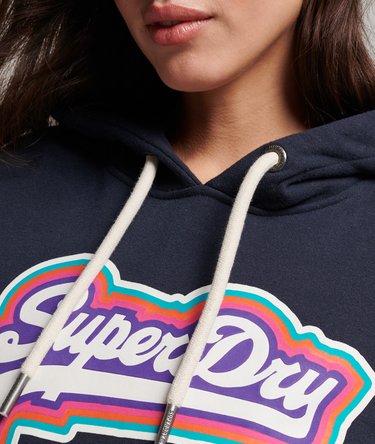 Regenbogen Hoodie mit Vintage Logo Image 2