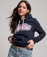 Sudadera con capucha y logotipo Vintage Logo Rainbow