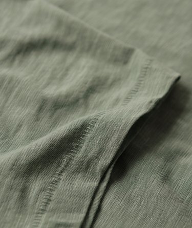 Slub Embroidered V-Neck T-Shirt Image 4