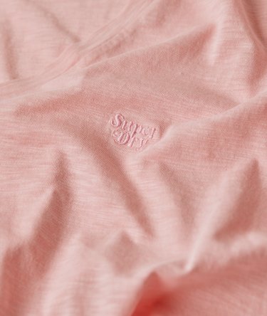 Strukturiertes T-Shirt mit V-Ausschnitt und Stickerei Image 5