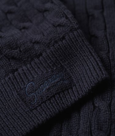 Oversized V Neck Cable Knit Jumper Image 5