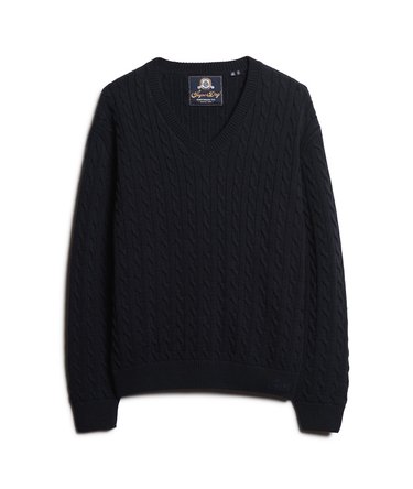 Oversized V Neck Cable Knit Jumper Image 6