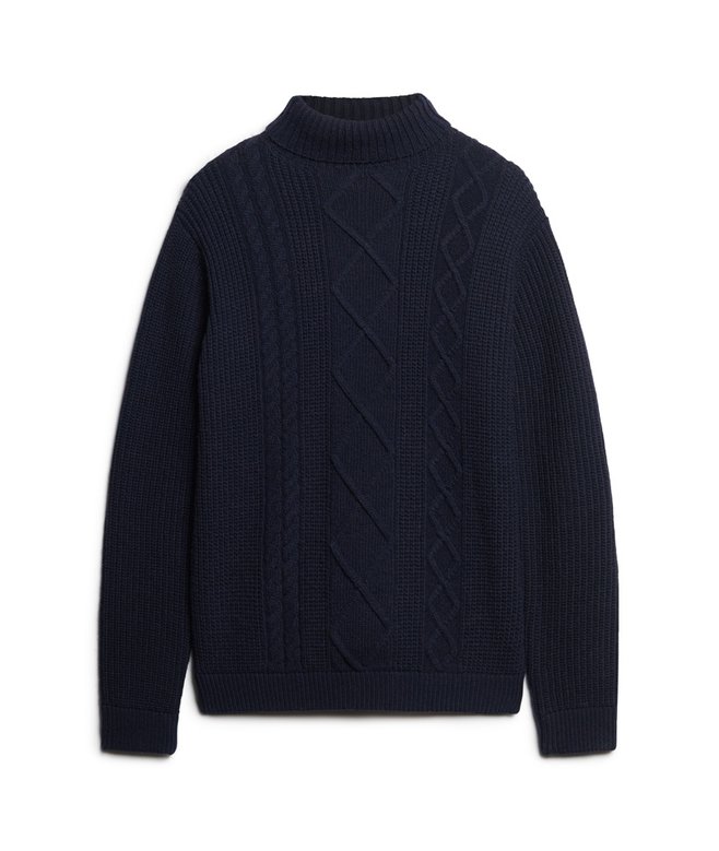 The Merchant Store - Cable Roll Neck Jumper