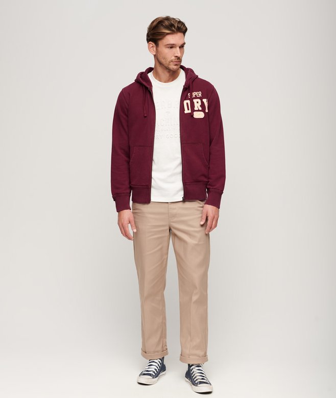 Vintage Athletic Zip Hoodie