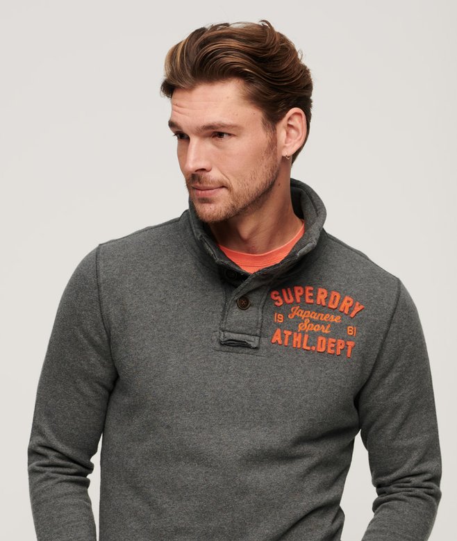 Vintage Athletic Half Button Jumper