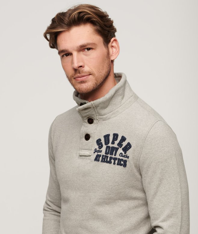 Vintage Athletic Half Button Jumper