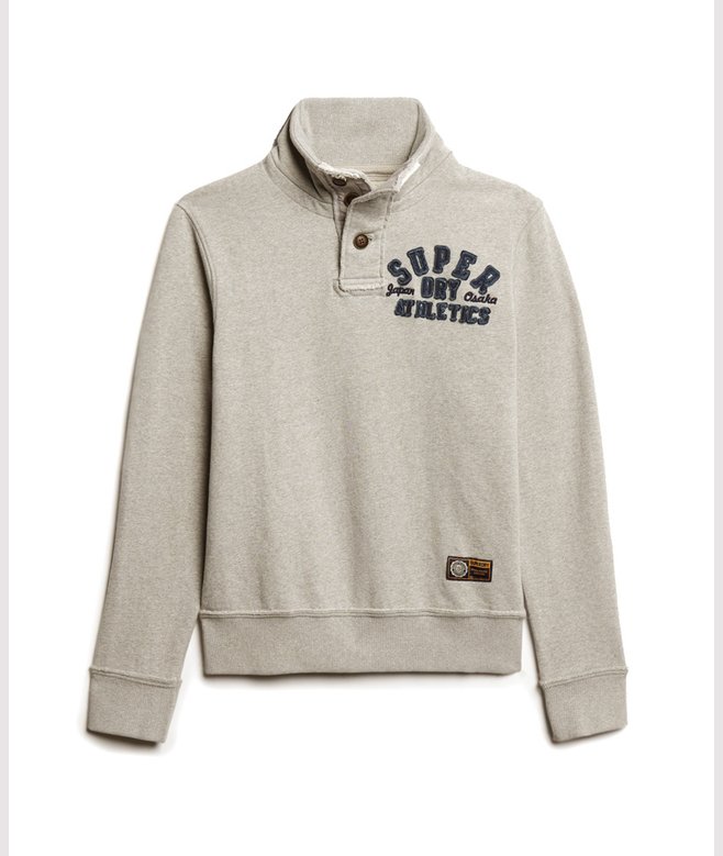 Vintage Athletic Half Button Jumper