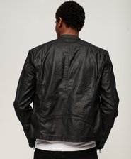 Vintage Coated Denim Racer Jacket