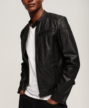 Vintage Coated Denim Racer Jacket