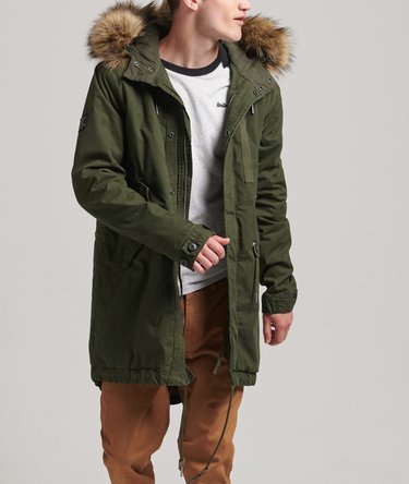 Parka w stylu militarnym ze sztucznym futerkiem Image 1