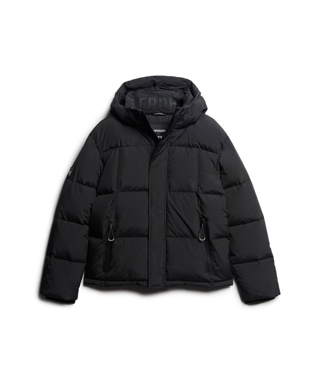 Hooded Box Quilt Puffer Jacket