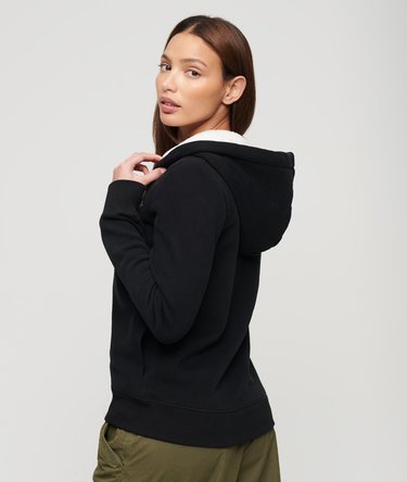 Sweat à capuche zippé avec logo métallisé Luxe Image 2