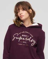 Sudadera con capucha y logotipo metalizado Luxe