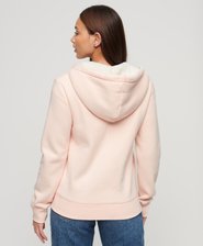 Luxe Metallic Kapuzenjacke mit Logo