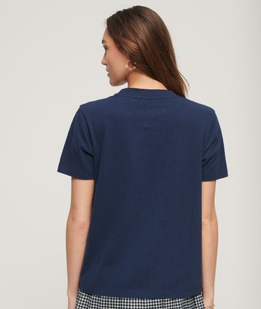 Organic Cotton Vintage Logo Embroidered T-Shirt Image 2