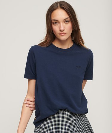 Organic Cotton Vintage Logo Embroidered T-Shirt Image 1