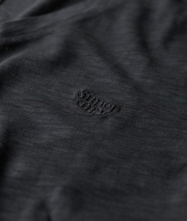 Slub Embroidered V-Neck T-Shirt Image 3
