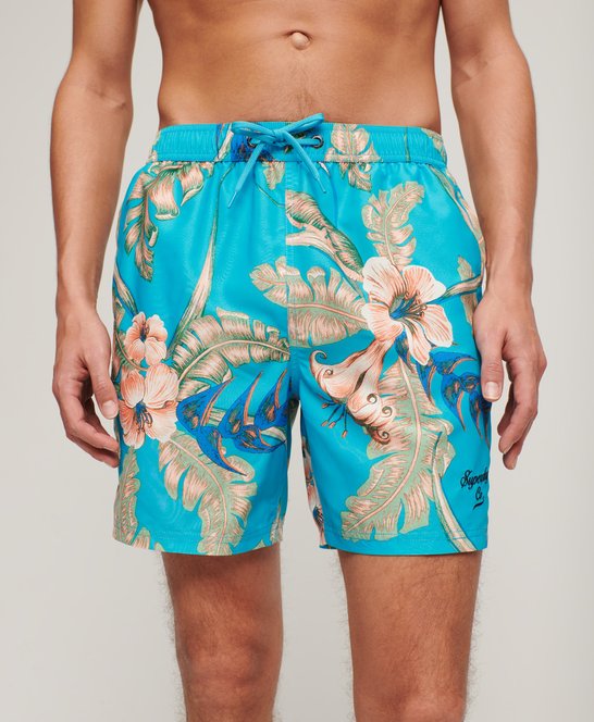 Short De Plage Superdry M3010236a - Femme - Bleu - Polyester - Neuf