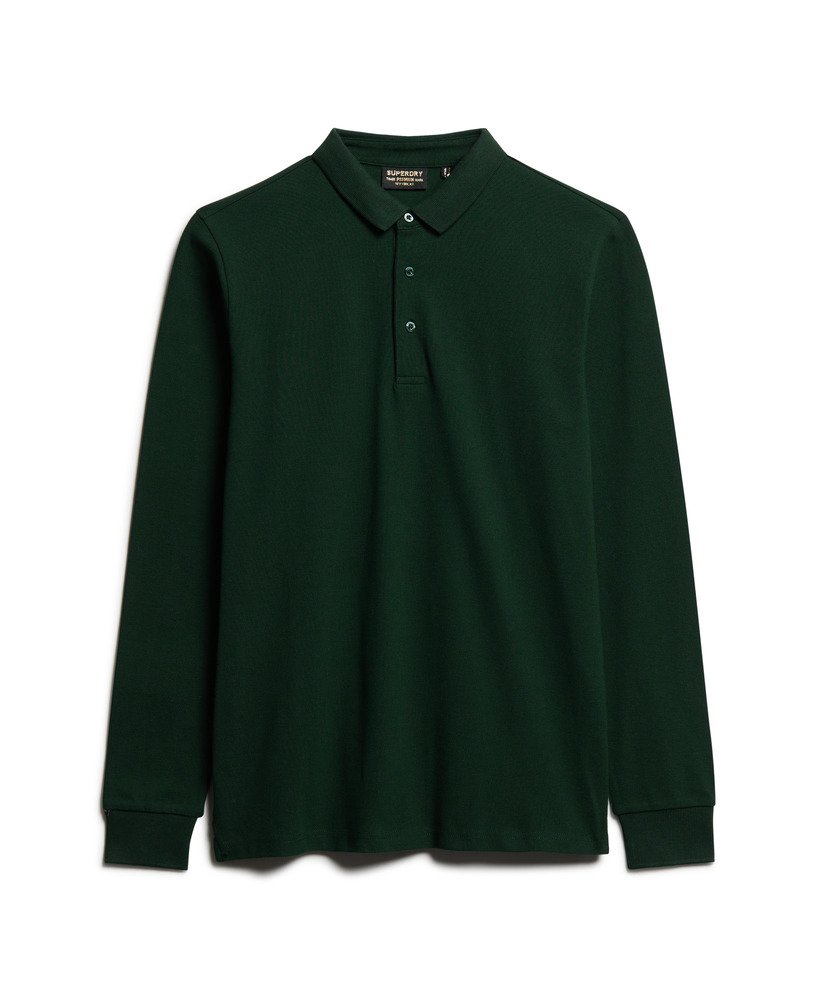 ◆SATUR◆ Striped Pique Polo Long Sleeve Deep Green SA243MLS J.Crew: Long-sleeve Classic Piqué Polo Shirt For Men
