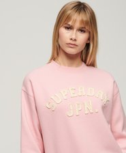 Lockeres Athletic Sweatshirt mit Applikation
