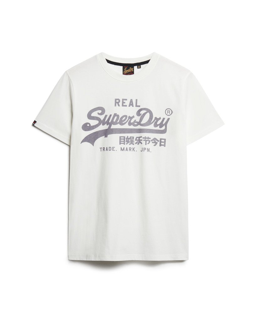 mens Vintage Logo T-Shirt in ECRU | Superdry US
