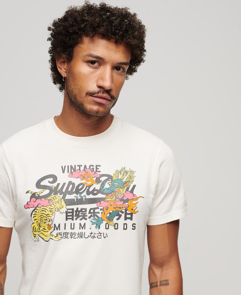 Superdry 極度乾燥しなさい★エンボスロゴ＆ロゴタブ☆Tシャツ mens Original Japan State T-shirt in GREY MARL | Superdry US