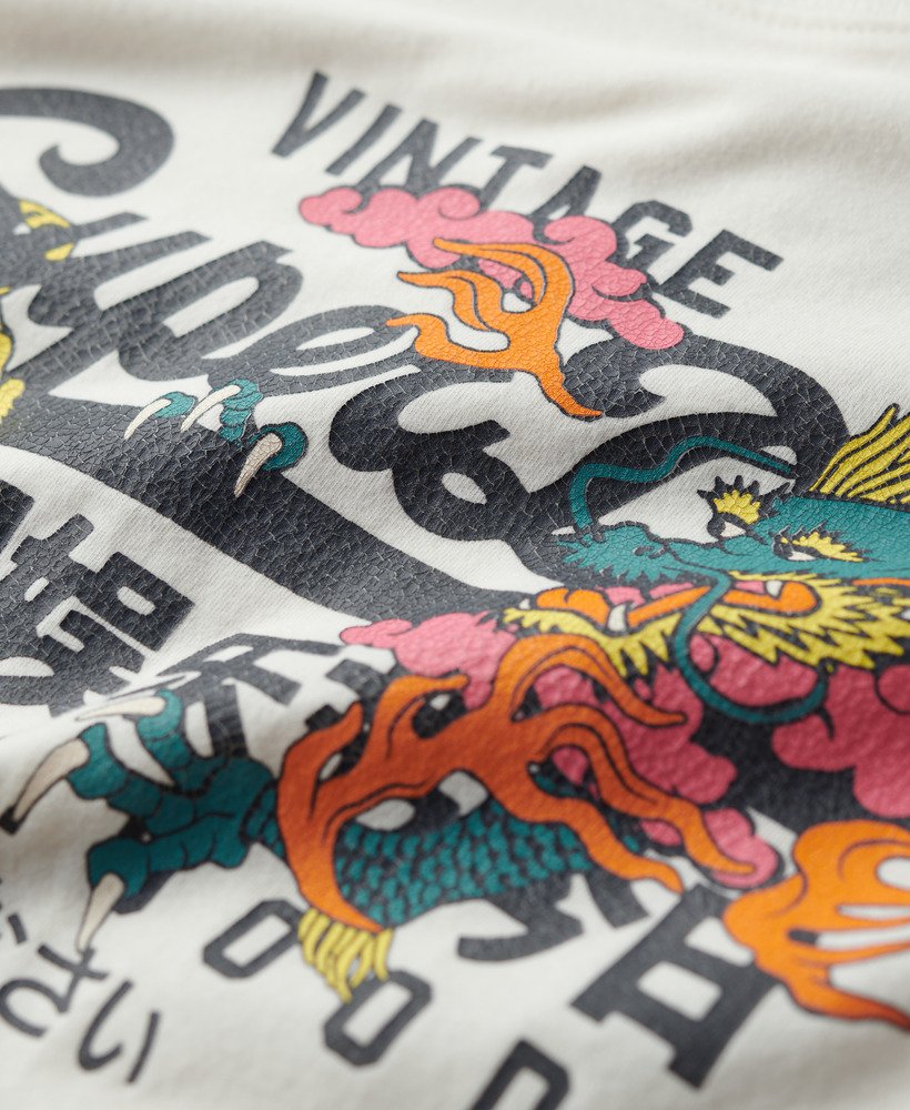 mens Japanese Graphic Logo T-Shirt in OFF WHITE | Superdry US