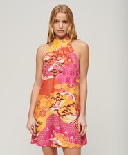 Sleeveless Printed Mini Dress