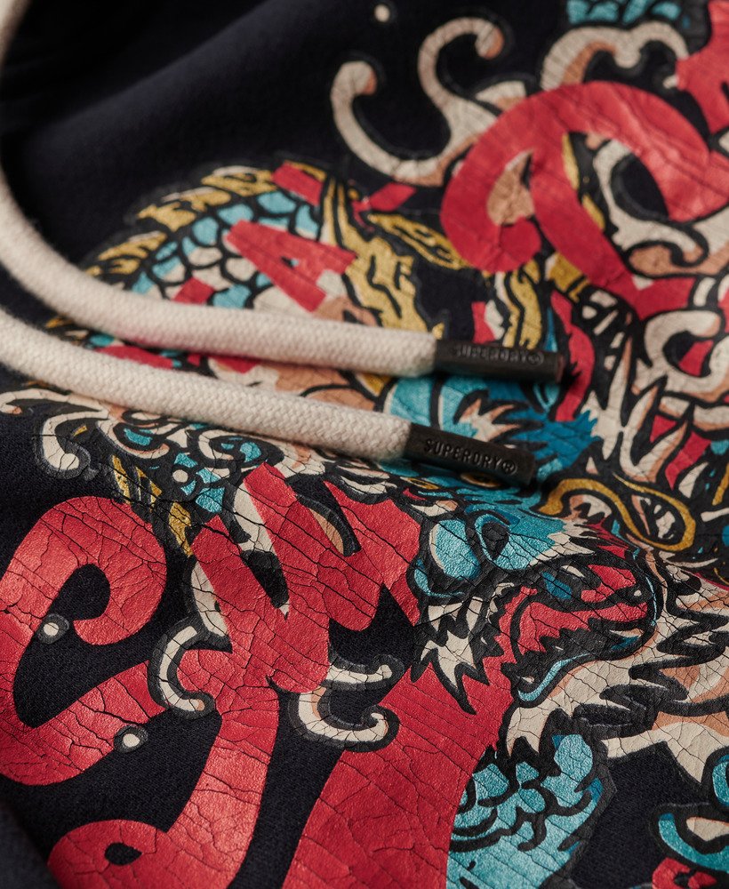 mens Tokyo Vintage Logo Hoodie in Eclipse Navy | Superdry US