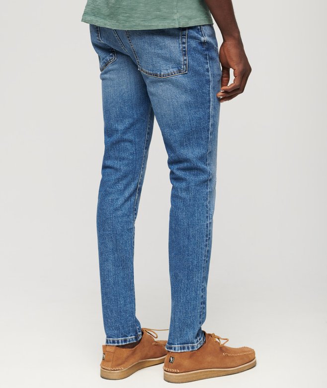 mens Vintage Skinny Jeans in Folsom Mid Blue Superdry US
