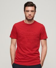 T-Shirt mit geprägtem Vintage Logo
