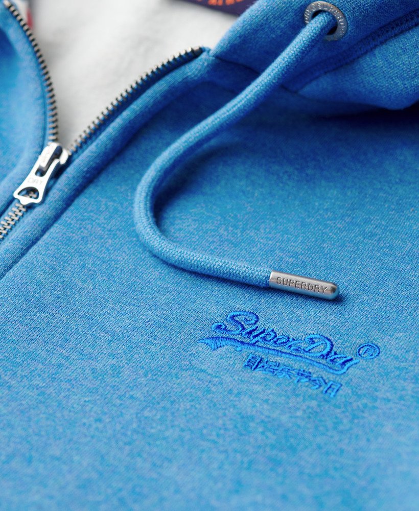 Sweat à Capuche Superdry Homme – Logo Brodé, Bleu Marine Chiné, En Polyester Recyclé - 2