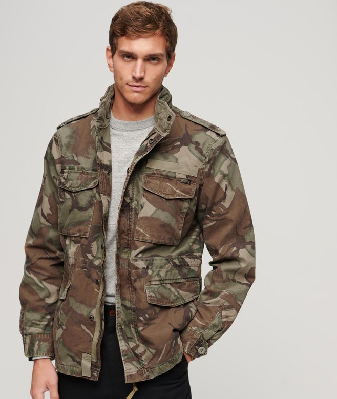 Camouflage Veste Militaire Superdry Homme Superdry Veste Verte