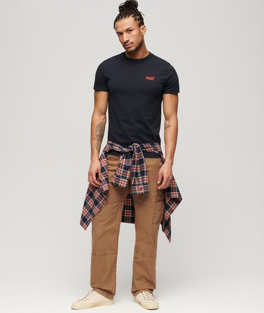 Essential T-Shirt mit neonfarbener Logostickerei Image 5