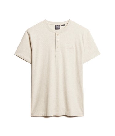Organic Cotton Vintage Logo Embroidered Henley Top Image 6