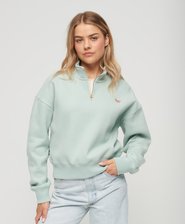 Vintage Logo Embroidered Half Zip Sweatshirt