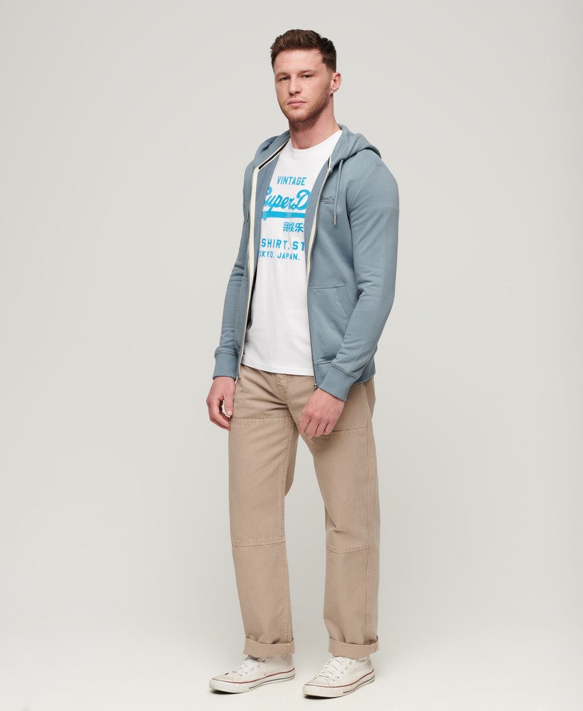 Superdry Herren Essential Logo Zip Hoodie – Kapuzenpullover Mit Reißverschluss, Slim Fit