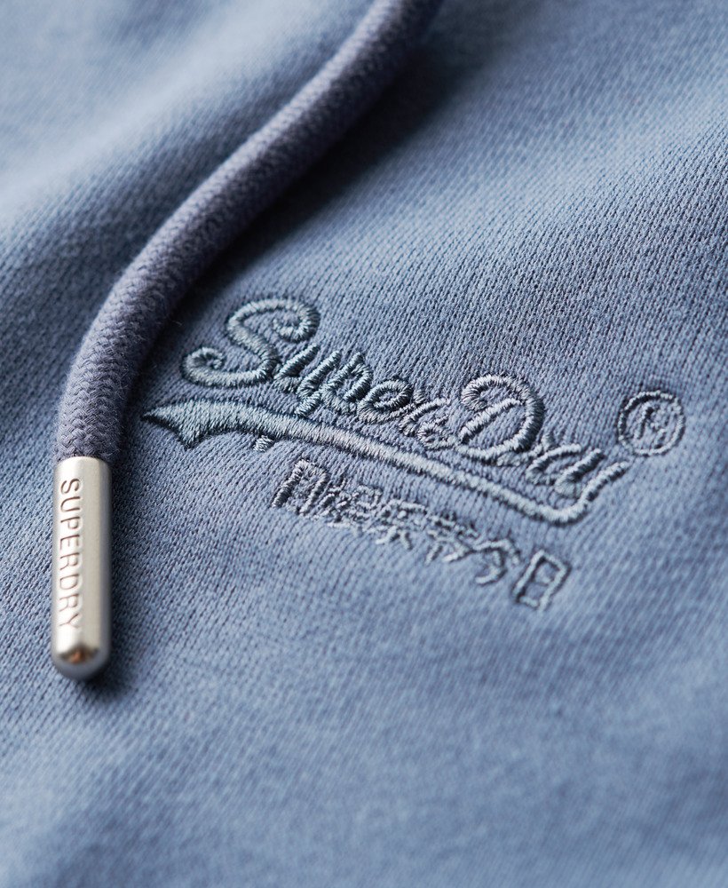 mens Essential Logo Zip Hoodie in Heritage Washed Blue | Superdry US