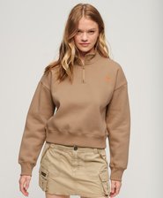 Henley Oberteil mit Vintage Logo und Stickerei