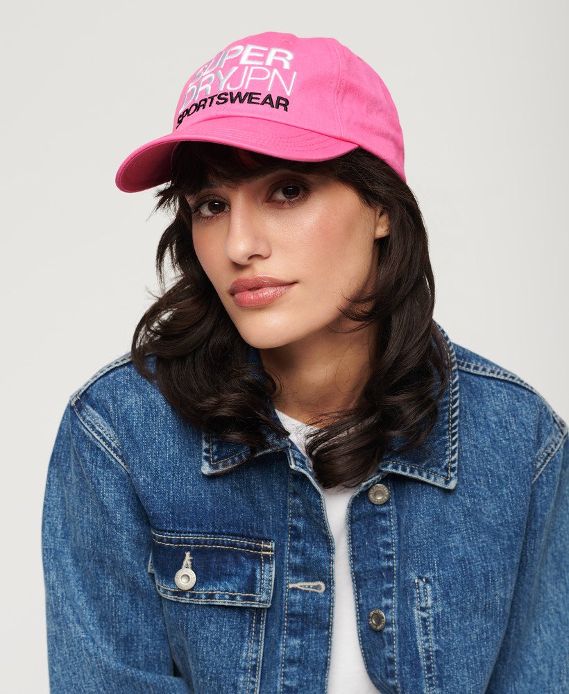 womens Graphic Baseball Cap in Marne Pink | Superdry UK