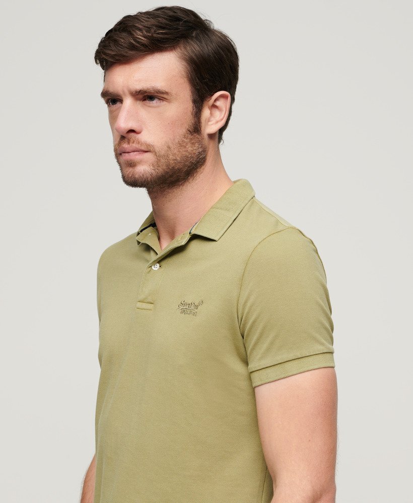 ★DNSR★ Destroyed Dirty Polo Shirt mens Destroyed Polo Shirt in Olive Khaki | Superdry US