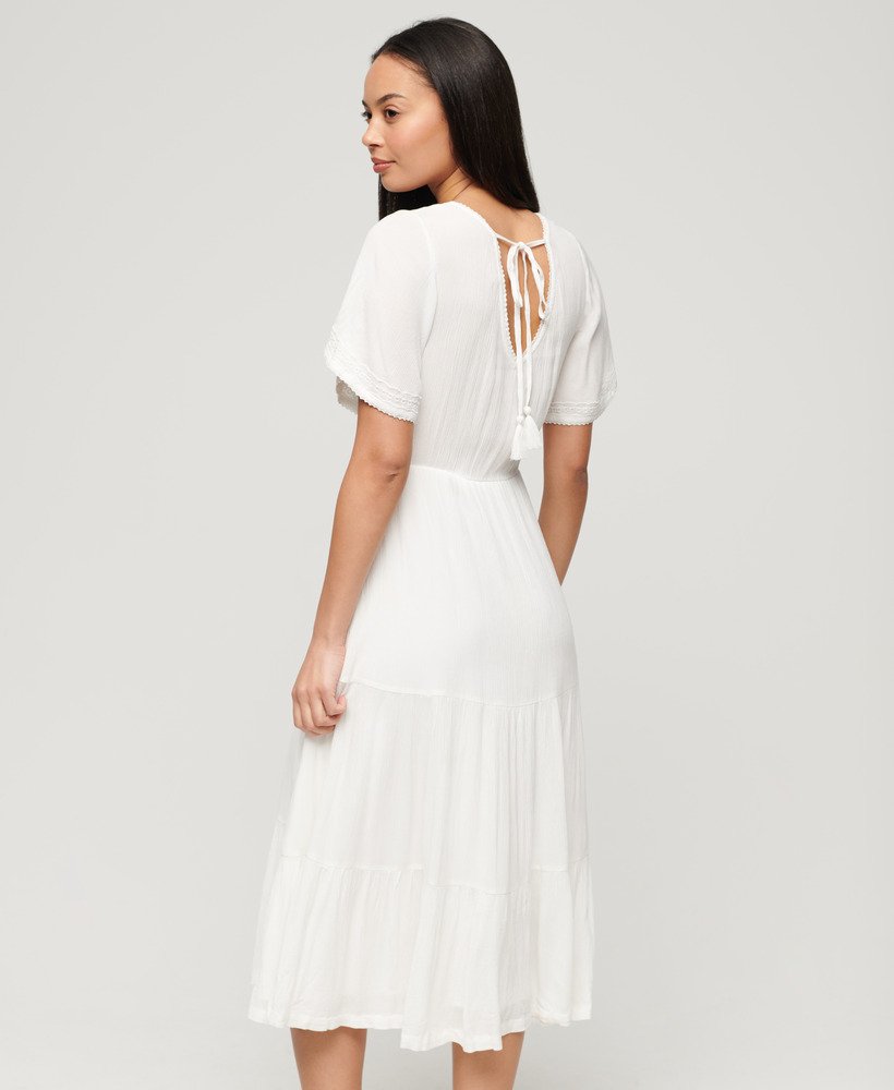 Andmary アンドマリー Laura tiered dress 白 ホワイト ANDMARY】Laura tiered dress