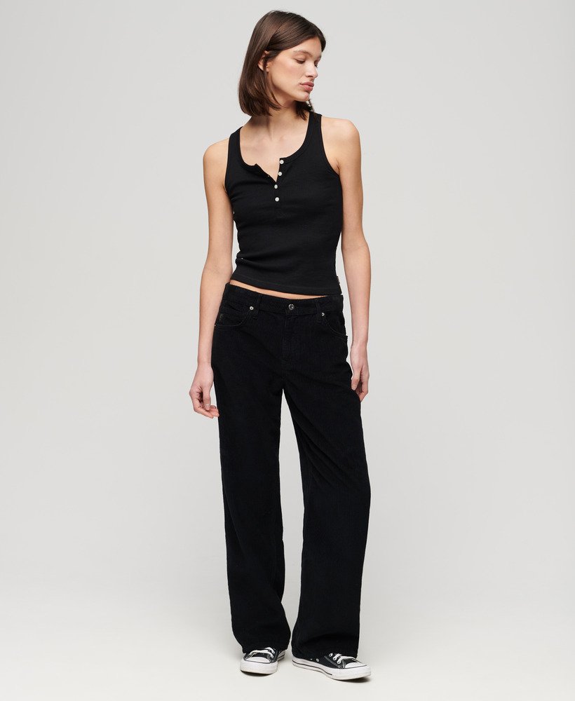 パンツ 00s old black corduroy 2tuck wide pants Girls Corduroy Wide-Leg Pants - Black - Carter's | Carter's