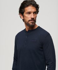 Vintage Logo Embroidered Half Button Top