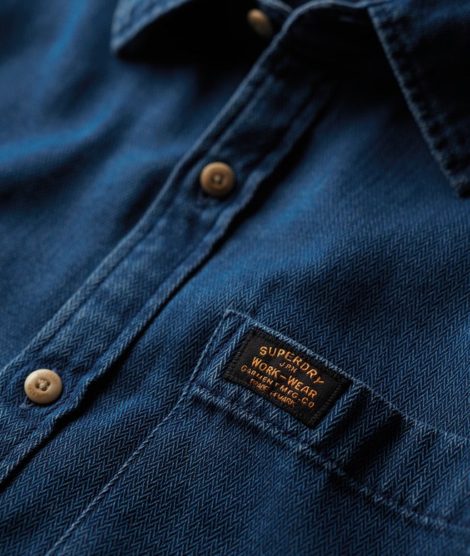 Chemise Homme Superdry Classic Fit En Jean (denim) - Taille XL - Manches Longues Rayées Bleu - Très Bon état