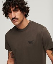 Essential T-shirt van biologisch katoen met geborduurd logo